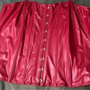 Torrid Red Pleather Corset